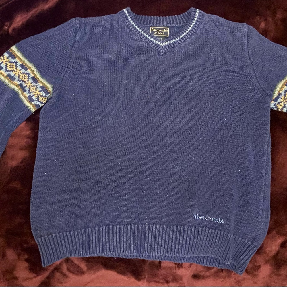 Abercrombie & Fitch Men's Blue Sweater
